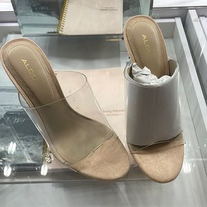 NWT never worn clear heels